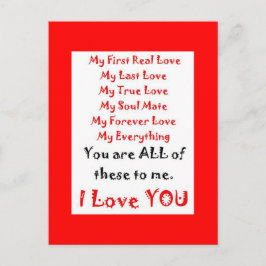 Postal Poema de amor para siempre