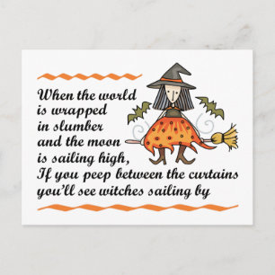 Postal Poema de Halloween