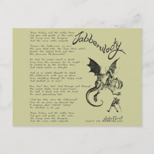 Postal Poema de Jabberwocky