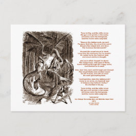 Postal Poema de Jabberwocky por Lewis Carroll