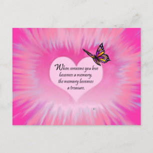 Postal Poema de mariposa de Recuerdos tesoros