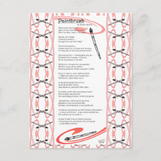 Postal poema de pincel