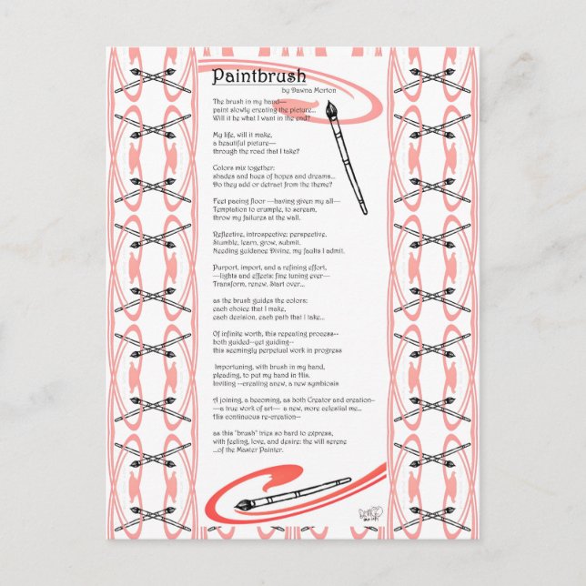 Postal poema de pincel (Anverso)