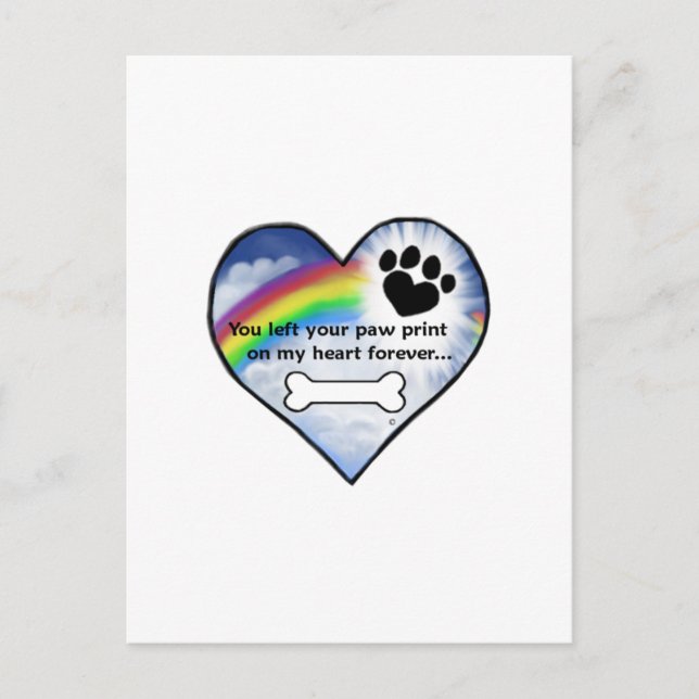 Postal Poema de simpatía por la impresión de imágenes (Anverso)