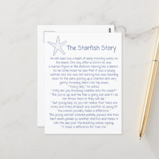 Postal Poema de Starfish, la historia de Starfish, regalo