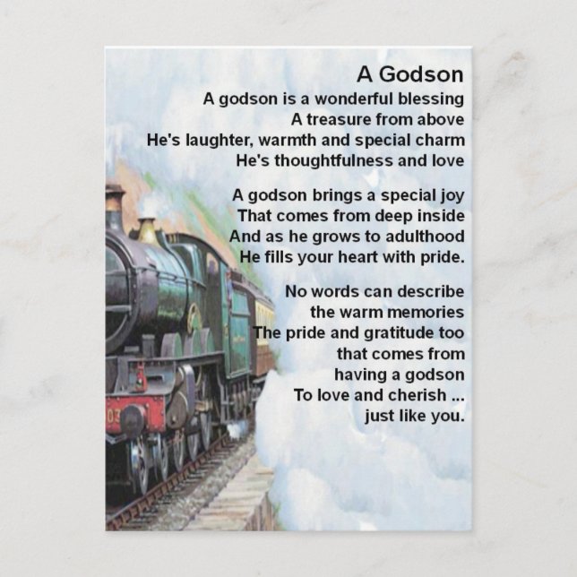 Postal Poema de      TrainGodson (Anverso)