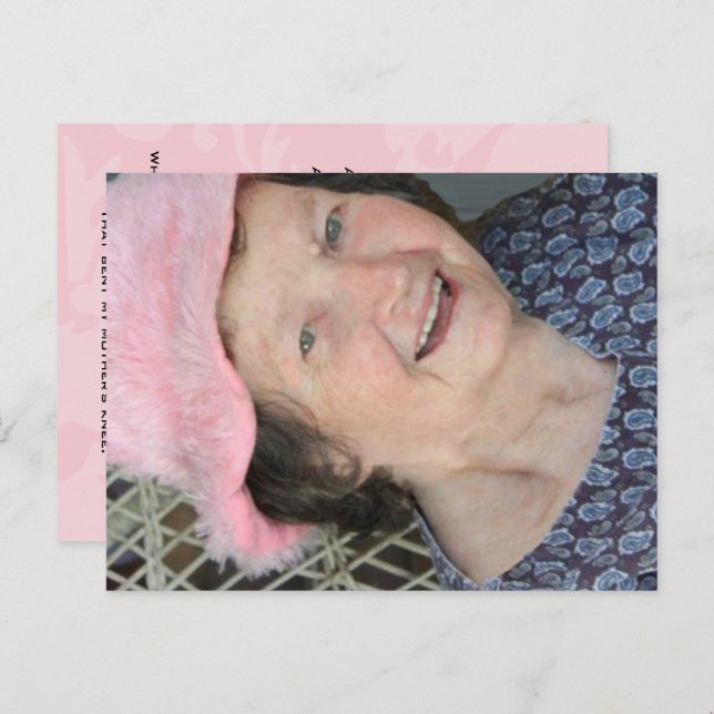 Postal Poema materno con poema al revés (Anverso / Reverso)