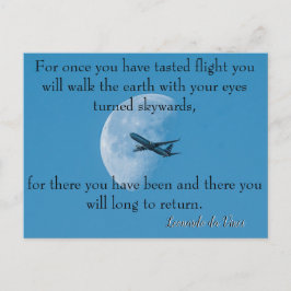 Postal Poema Volador Da Vinci 🚁 Presupuesto Especial ✨