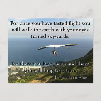 Postal Poema Volador Da Vinci 🚁 Presupuesto Especial ✨