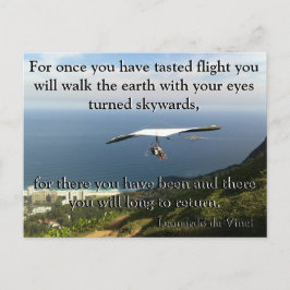 Postal Poema Volador Da Vinci 🚁 Presupuesto Especial ✨
