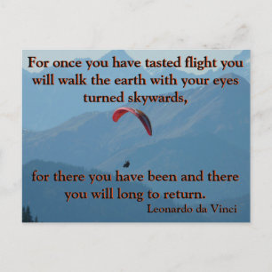 Postal Poema Volador Da Vinci 🚁 Presupuesto Especial ✨