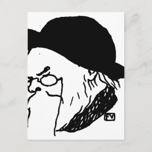 Postal Poeta francés Paul Verlaine de Le Livre des masque
