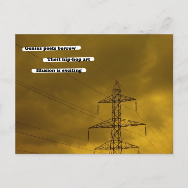 Postal Poetas genius piden prestado (Anverso)