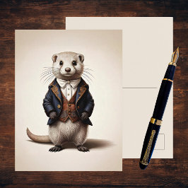 Postal Poetcore Literary Weasel | Dark Academia