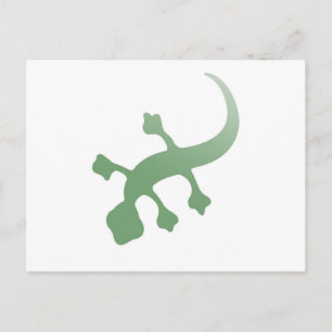 Postal Poetica Gecko en verde
