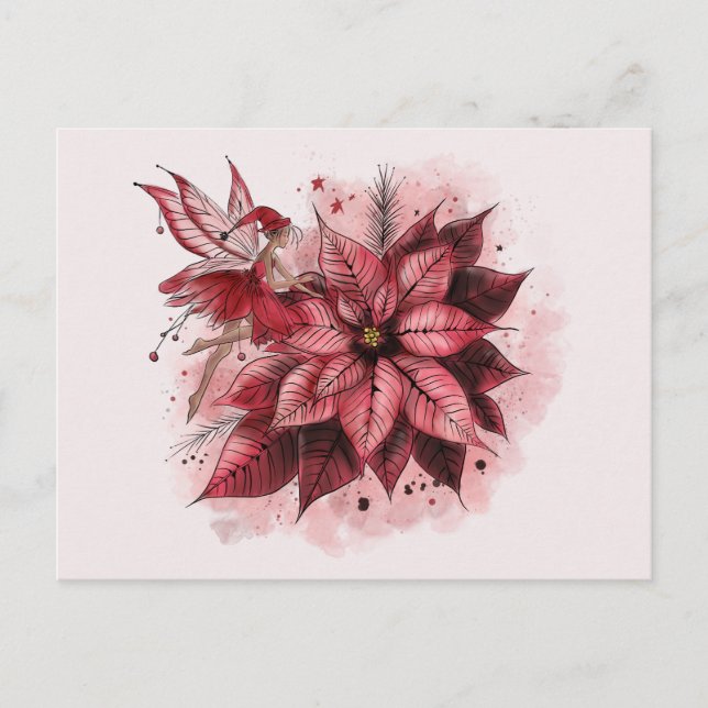 Postal Poinsettia Fairy (Anverso)
