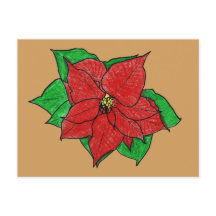 Poinsettia Nº 1 postal.