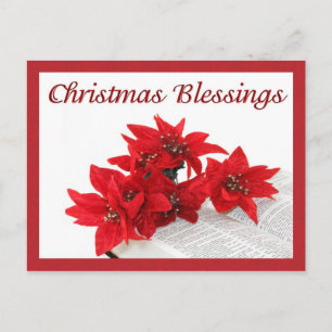 Postal Poinsettias de la Biblia