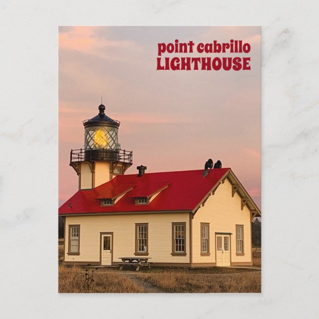 Postal Point Cabrillo LIGHTHOUSE California Sunset Travel (Anverso)