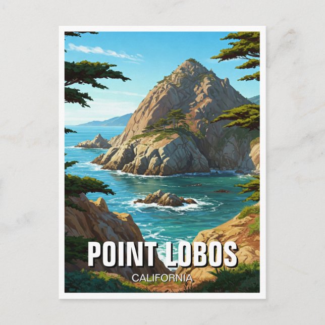 Postal Point Lobos California Travel (Anverso)