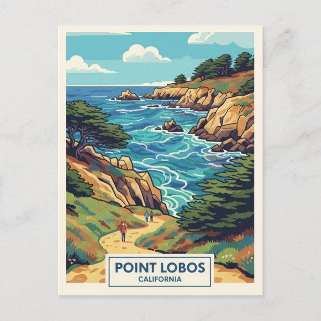 Postal Point Lobos Viajes California (Anverso)