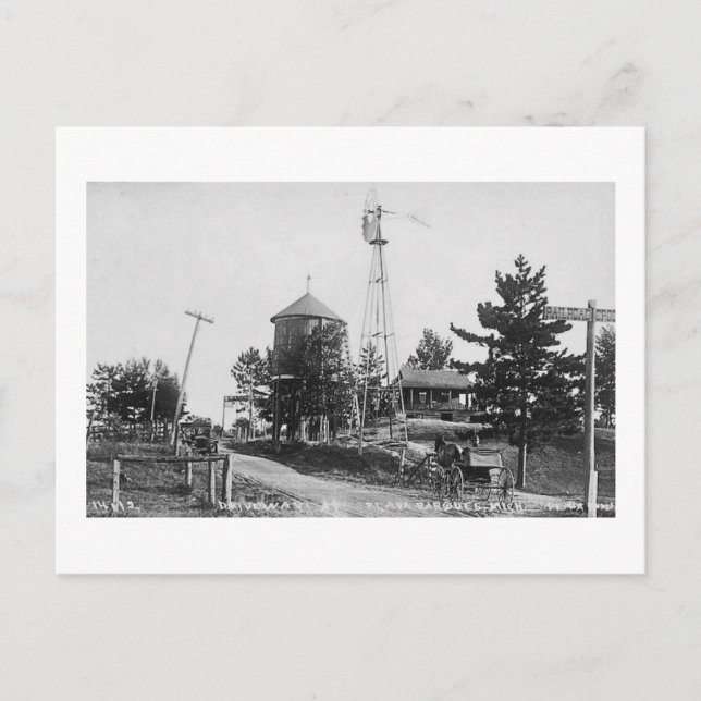 Postal POINTE AUX BARQUES MICHIGAN Louis Pesha (Anverso)