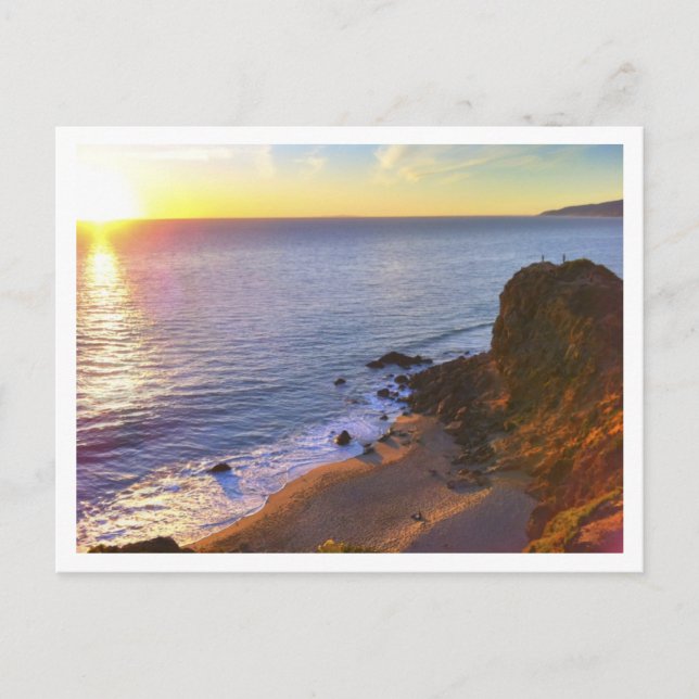 Postal Pointe Dume Sunset(1) Postcard (Anverso)