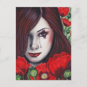 Postal Poiscard de Bonitos de amapola de opio