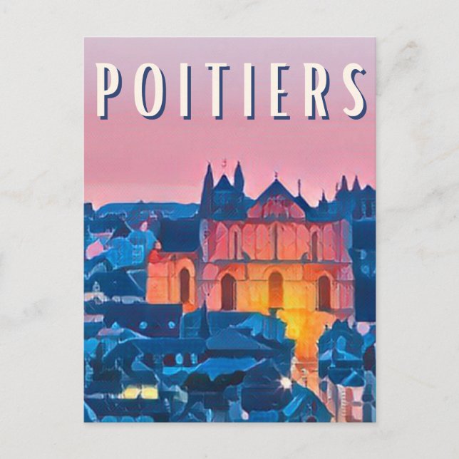 Postal Poitiers Photo Vintage  (Anverso)