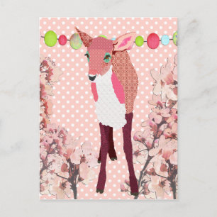 Postal Pokadot de Amanecer Rosado Cherry