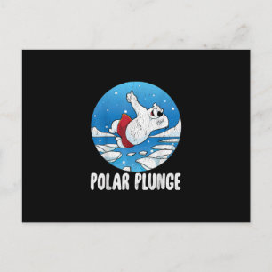 Postal Polar Plunge Ice Jump Polar Bear Winter Swim