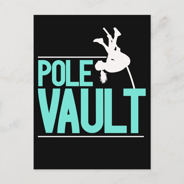 Postal Pole Vaulter Chica (Anverso)