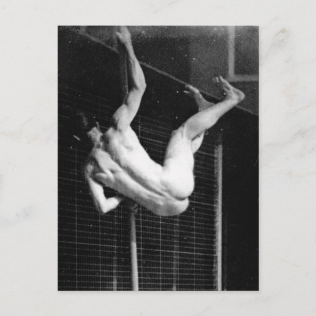 Postal Pole Vaulter - Fotografía de la época de Muybridge (Anverso)