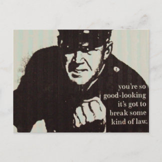 Postal Policía de atracción