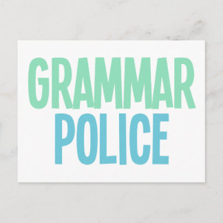 Postal Policía de gramática