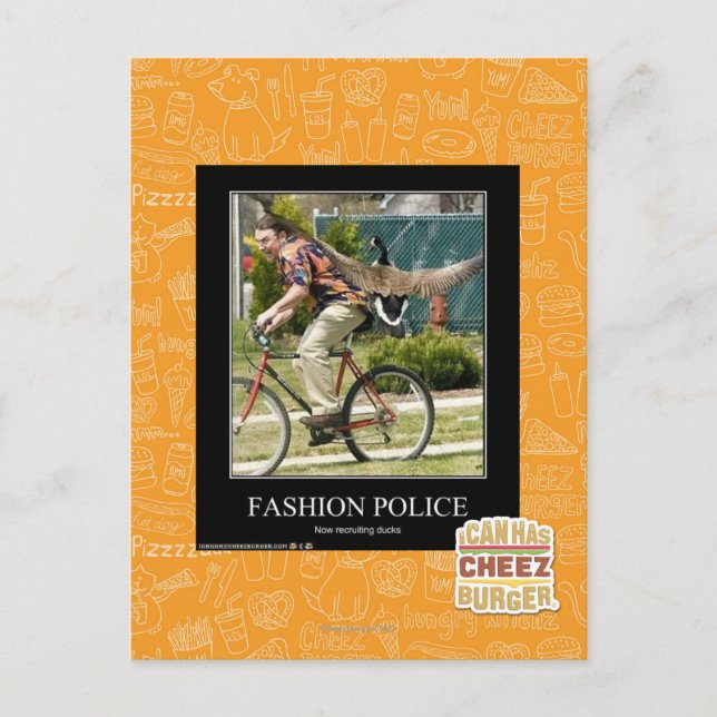 Postal Policía de la moda (Anverso)