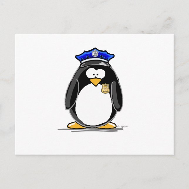 Postal Policía de Penguin (Anverso)