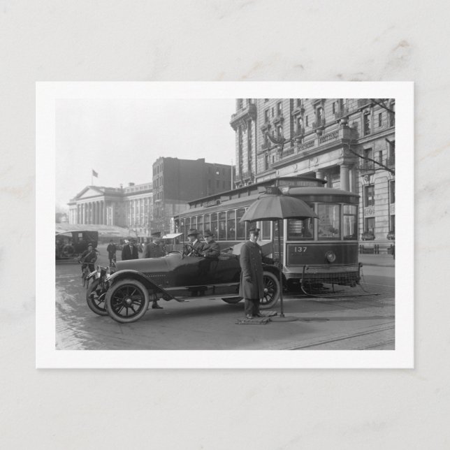 Postal Policía de Tráfico de la República Democrática del (Anverso)