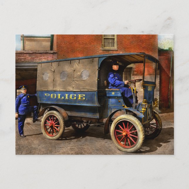 Postal Policía - El carro de arrozales 1919 (Anverso)
