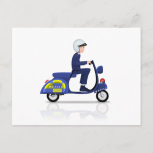 Postal Policía en Scooter