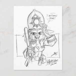 Postal Policía escarlata