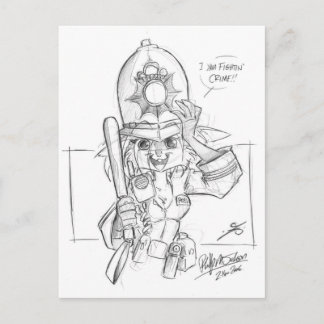 Postal Policía escarlata