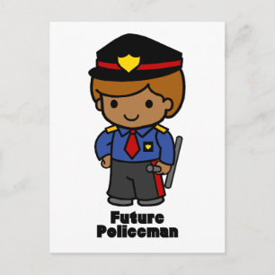 Postal Policía Futuro - Niño