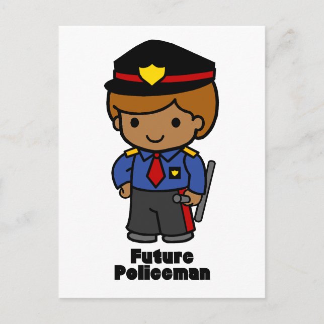 Postal Policía Futuro - Niño (Anverso)