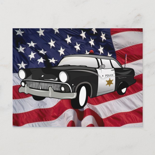 Postal Policía retro de 1959 (Anverso)