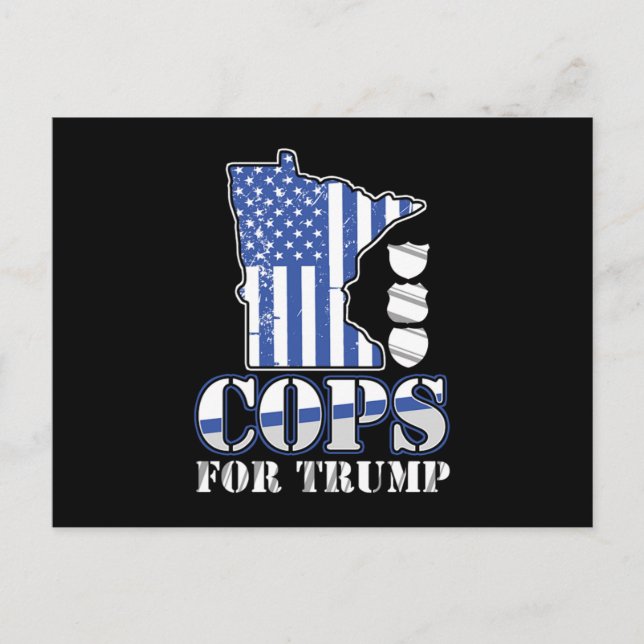 Postal Policías De Trump Policía Policía Bandera G De Est (Anverso)