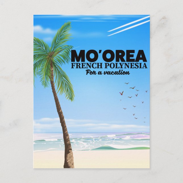 Postal Polinesia Francesa Mo'orea (Anverso)