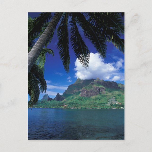 Postal Polinesia Francesa, Moorea. Bahía de Cooks. Verde (Anverso)