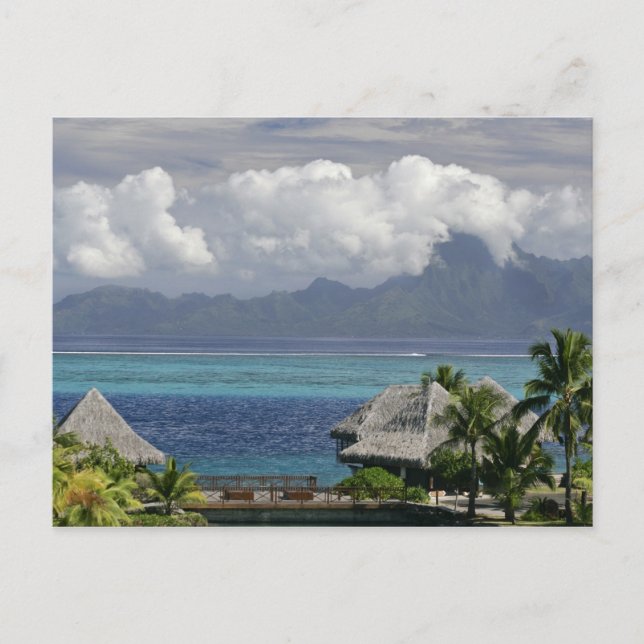 Postal Polinesia Francesa, Moorea. Una vista de la isla (Anverso)