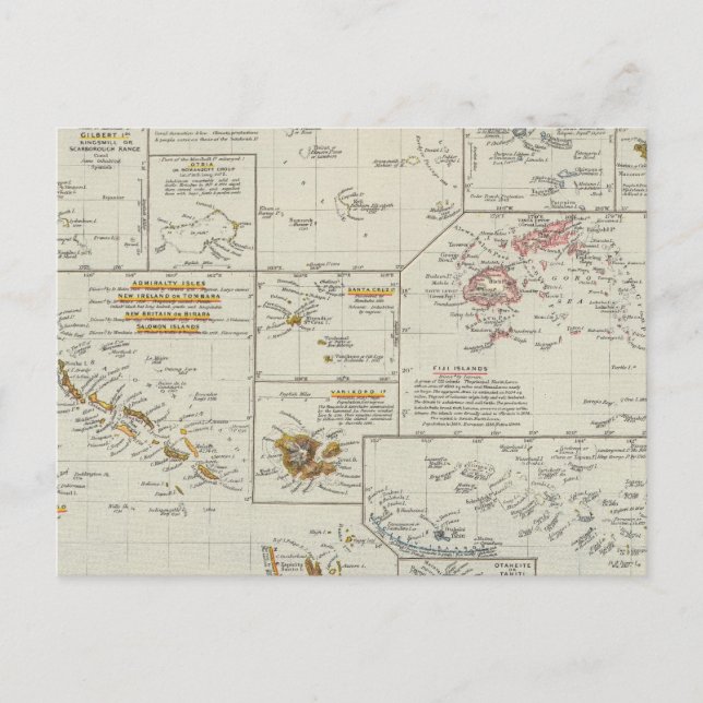 Postal Polinesia, Islas del Pacífico (Anverso)